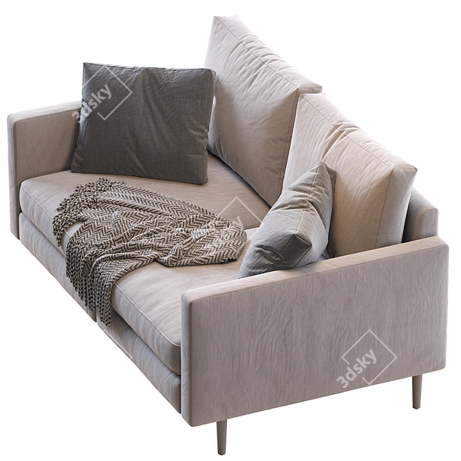 Modular Loveseat, Versatile Design 3D model image 2