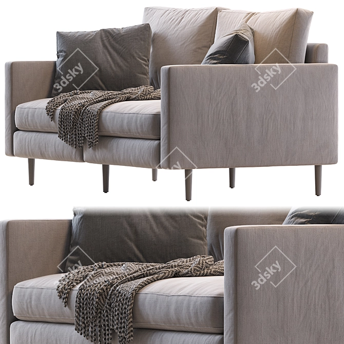 Modular Loveseat, Versatile Design 3D model image 3