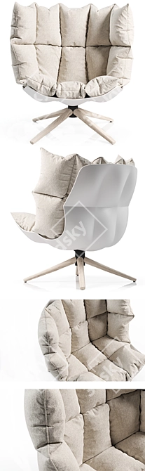 B&B Italia HUSK Designer Armchair 3D model image 2