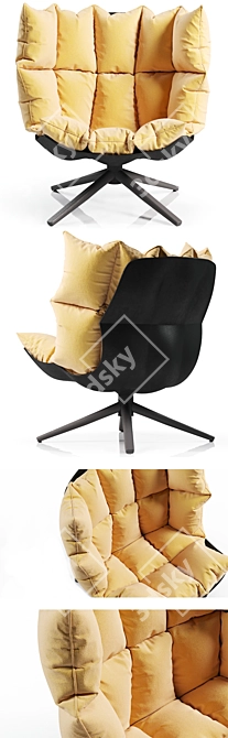 B&B Italia HUSK Designer Armchair 3D model image 3