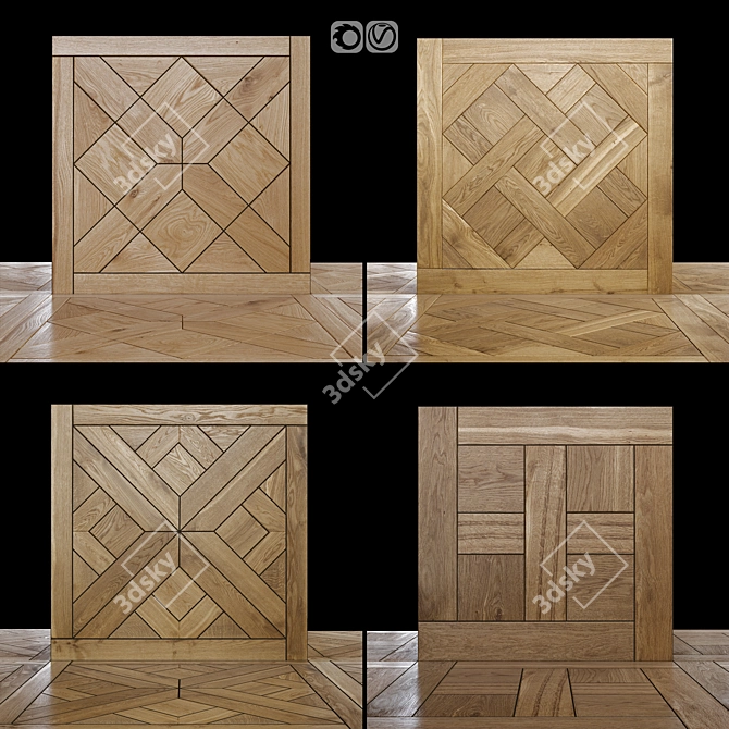 Natural Wood Texture 50x50 CM 3D model image 1