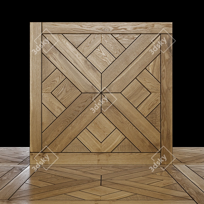 Natural Wood Texture 50x50 CM 3D model image 4