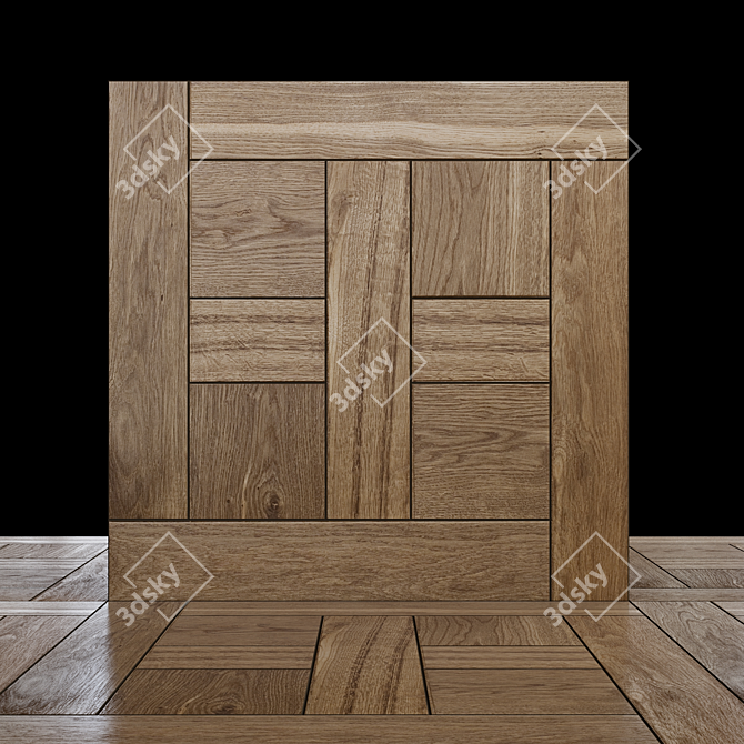 Natural Wood Texture 50x50 CM 3D model image 5