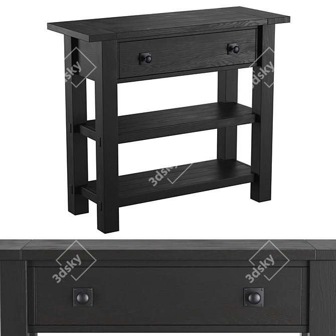 Compact Console Table for Small Spaces 3D model image 1