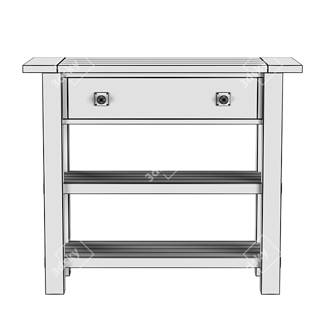 Compact Console Table for Small Spaces 3D model image 5