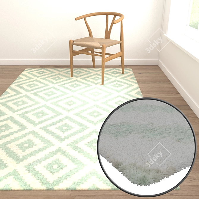 Luxury Carpet Set - High Quality Textures 3D model image 5