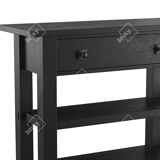 Rustic Benchwright Console Table 3D model image 3