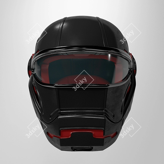 Iron Hero Motorcycle Helmet 3D model image 4