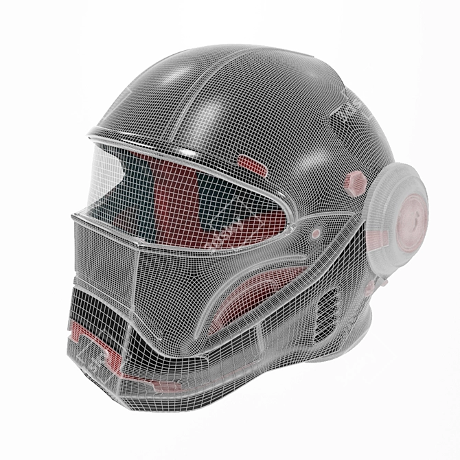 Iron Hero Motorcycle Helmet 3D model image 10