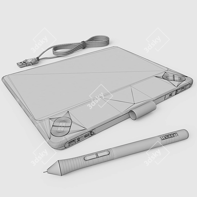 Minty Intuos Comic: Compact & Responsive 3D model image 4