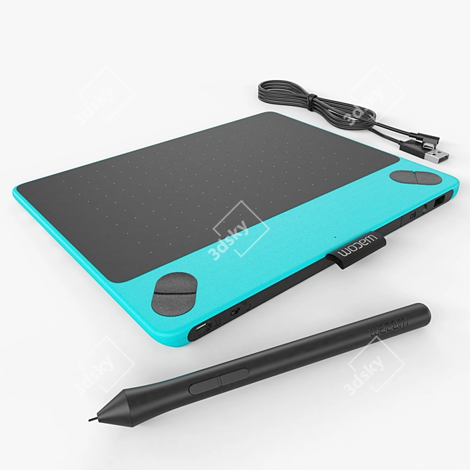 Minty Intuos Comic: Compact & Responsive 3D model image 6