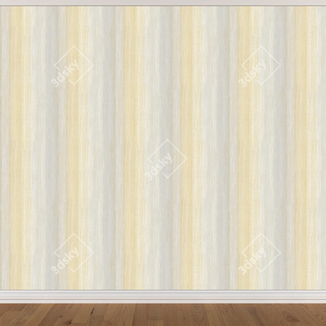 Seamless Wallpaper Set: 3 Colors 3D model image 3