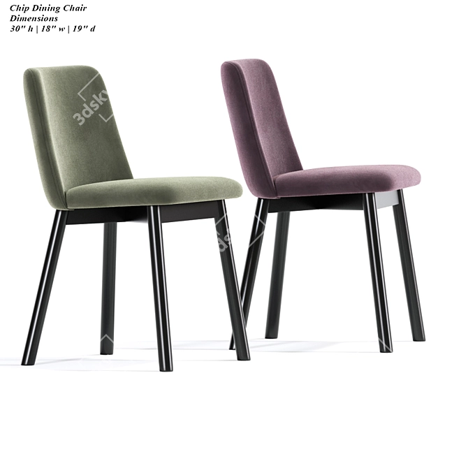 Modern Minimalist Dining Chair 3D model image 3