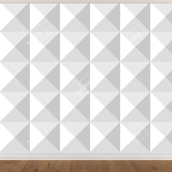 Seamless Wallpaper Set (3 Colors) 3D model image 3