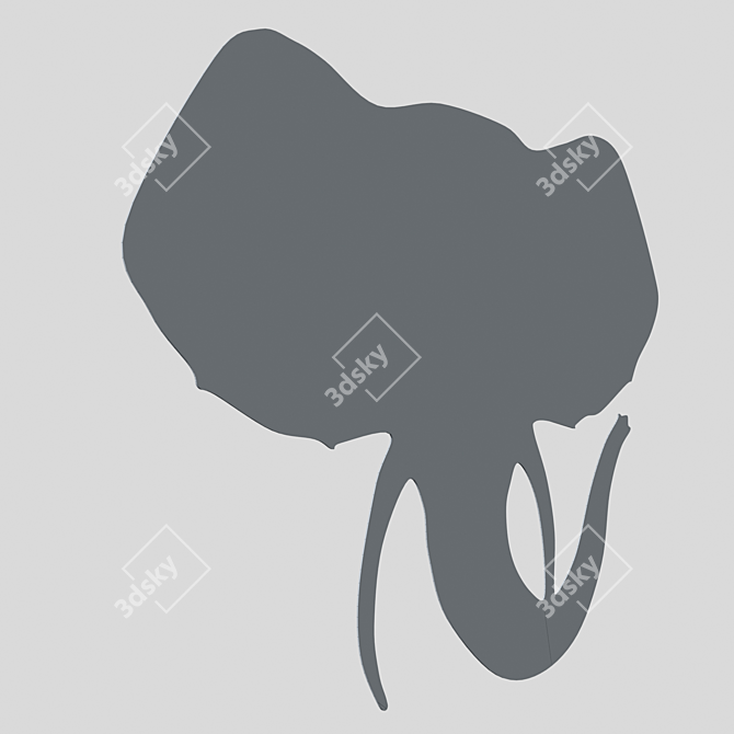 Etno Elephant Tree Art: Vibrant African Symbol 3D model image 3