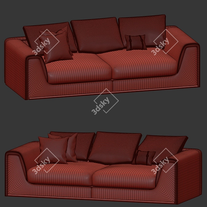 Luxurious Fendi Casa Sofa: Unrivalled Elegance 3D model image 3