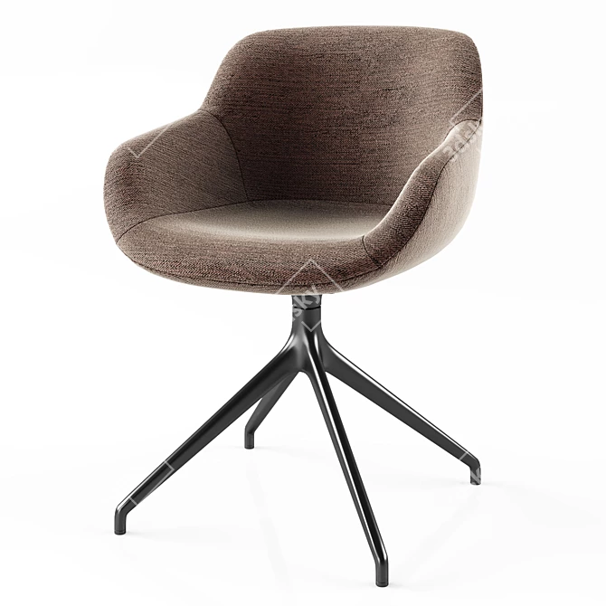 Sleek Echo Table. Elegant Elle Armchair. 3D model image 3