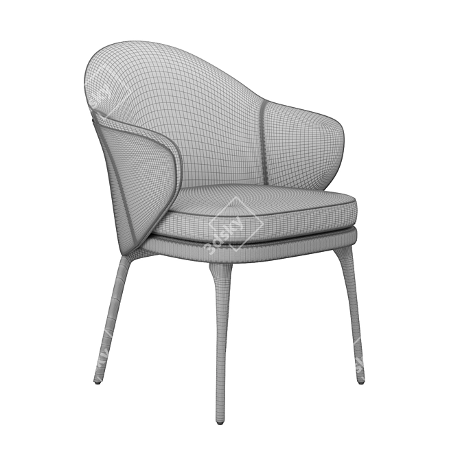 Modern Luxe: Angie Armchair by Minotti 3D model image 5