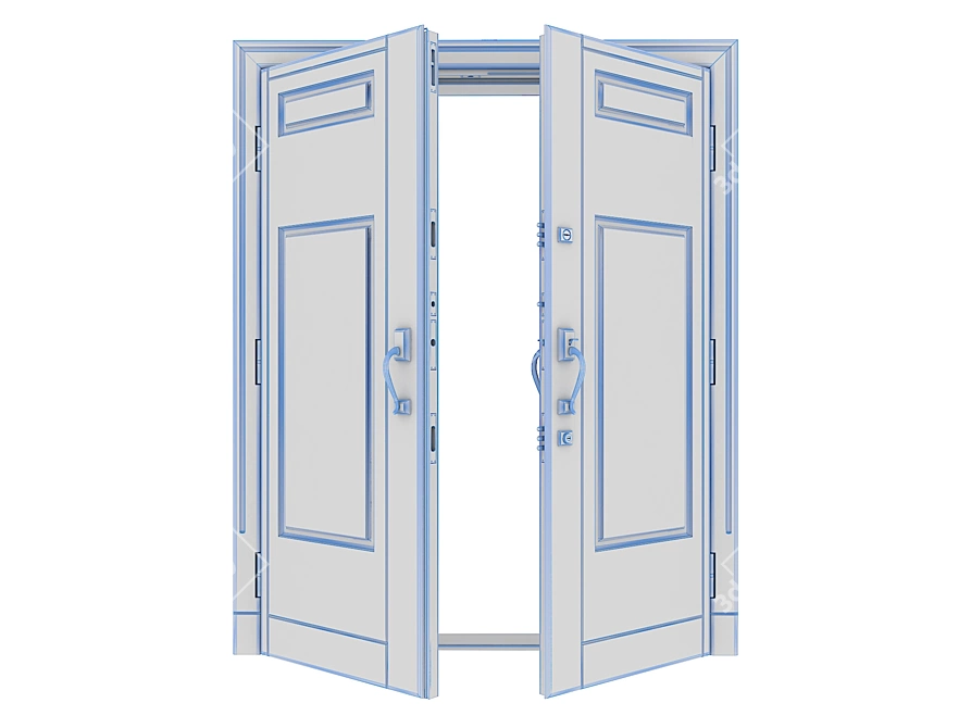 Double-Leaf Entry Door 3D model image 9