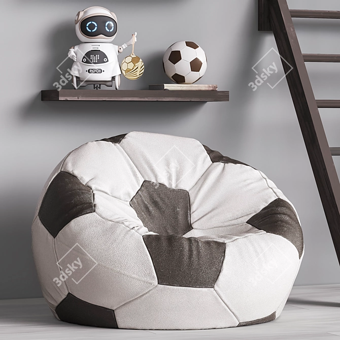 Kids' Furniture and Toys Set 3D model image 2