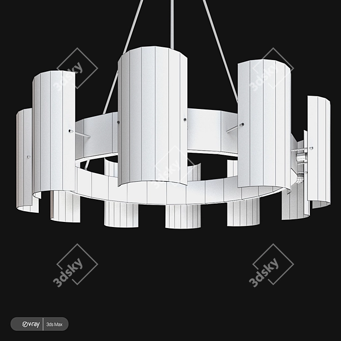 Elegant Sadless Chandelier by Romatti 3D model image 2