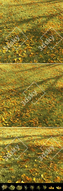 Eternal Verdure: Four Seasons Grass 3D model image 4