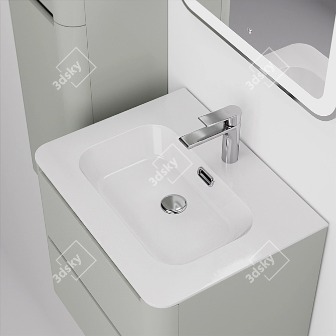 Modern Edifice Bathroom Furniture Set 3D model image 3