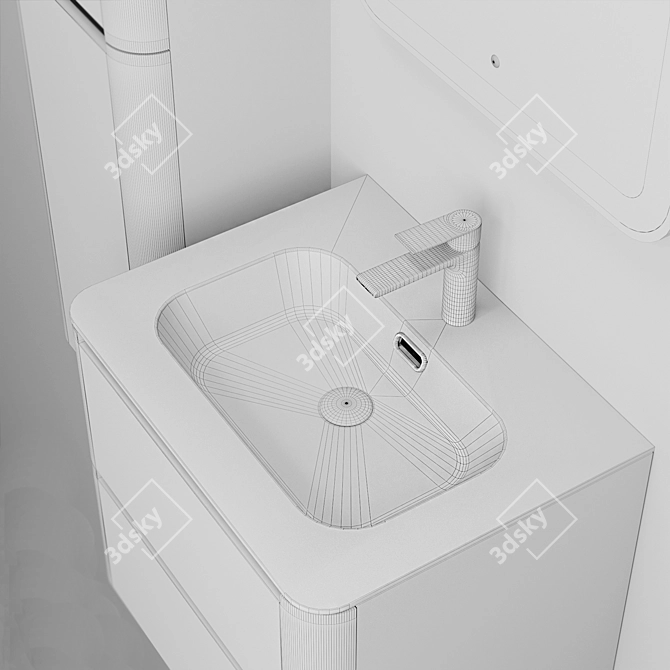 Modern Edifice Bathroom Furniture Set 3D model image 4