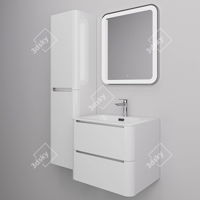 Modern Edifice Bathroom Furniture Set 3D model image 5