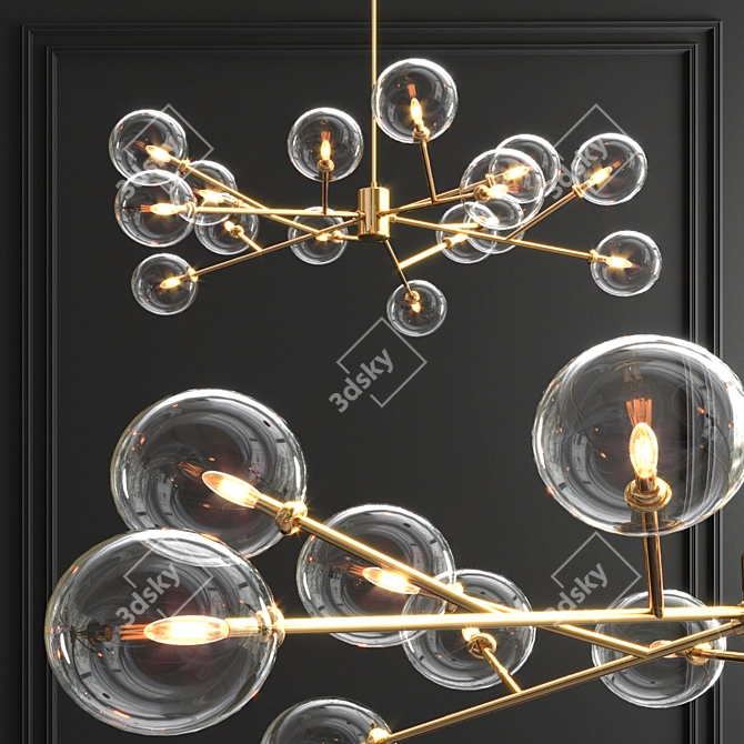 Elegant Orion Pendant Chandelier 3D model image 3