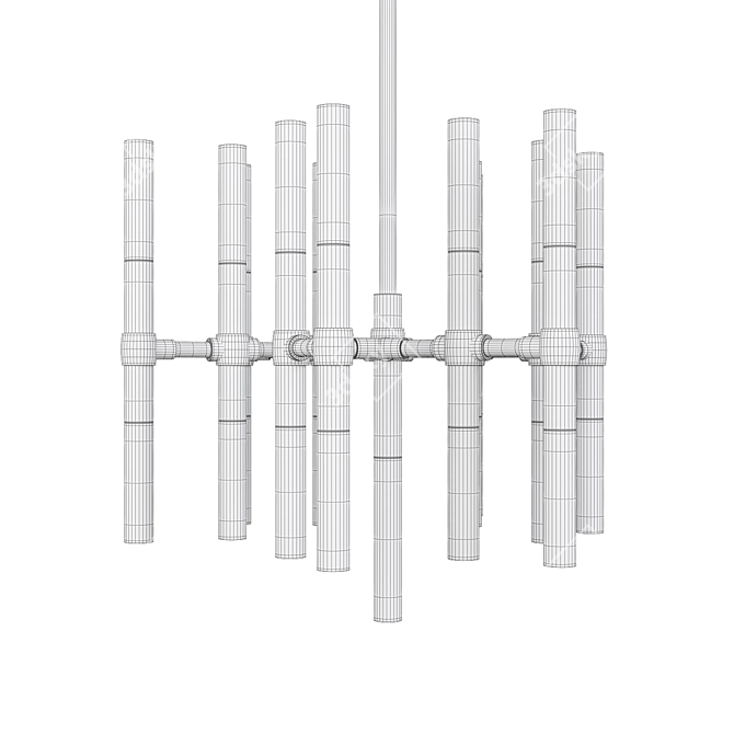 Elegant Turin Chandelier: A Timeless Lighting Masterpiece 3D model image 2