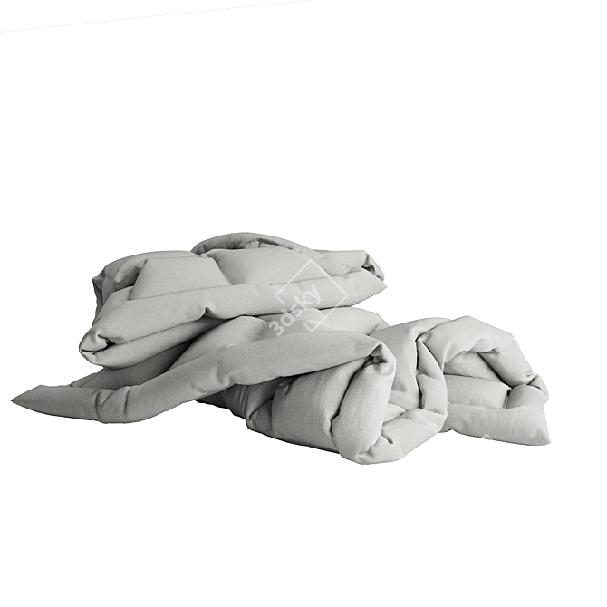 Luxurious Cozy Comfort:  Ultra-Soft Blanket 3D model image 2