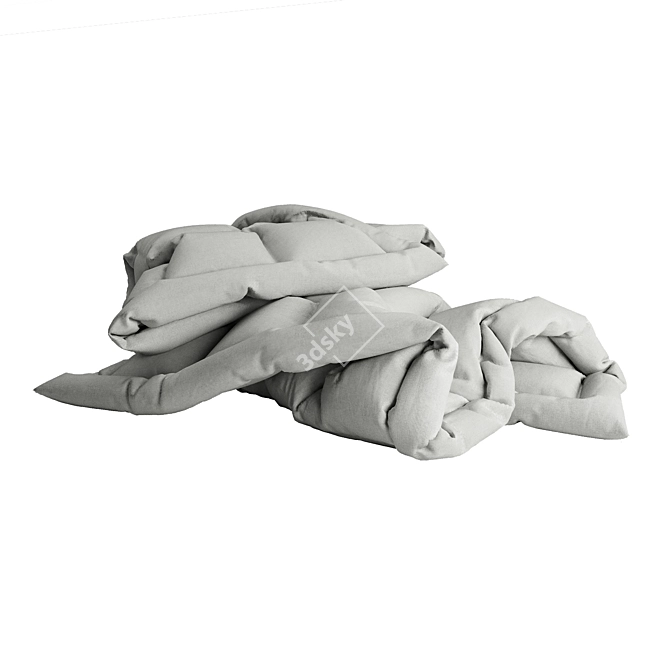 Luxurious Cozy Comfort:  Ultra-Soft Blanket 3D model image 5