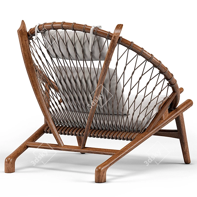 Dovetail Bison Chair: Sophisticated and Comfortable 3D model image 2