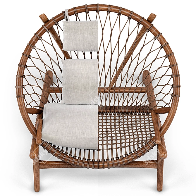 Dovetail Bison Chair: Sophisticated and Comfortable 3D model image 4