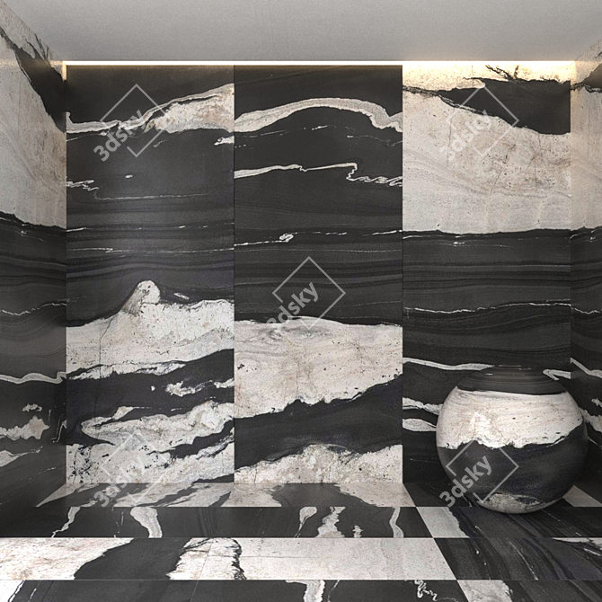 Elegant Copacabana Marble Tiles 3D model image 1