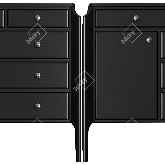 Dantone Home Visage Chest: Stylish Storage Solution 3D model image 2