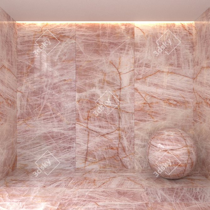 Pink Lumix Marble Tiles 3D model image 1
