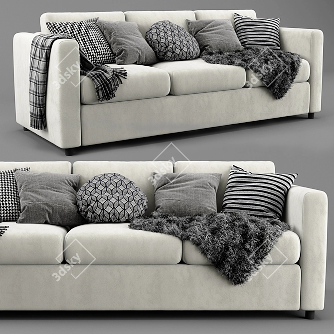 Ikea Finnala Three-Seater Sofa 3D model image 1