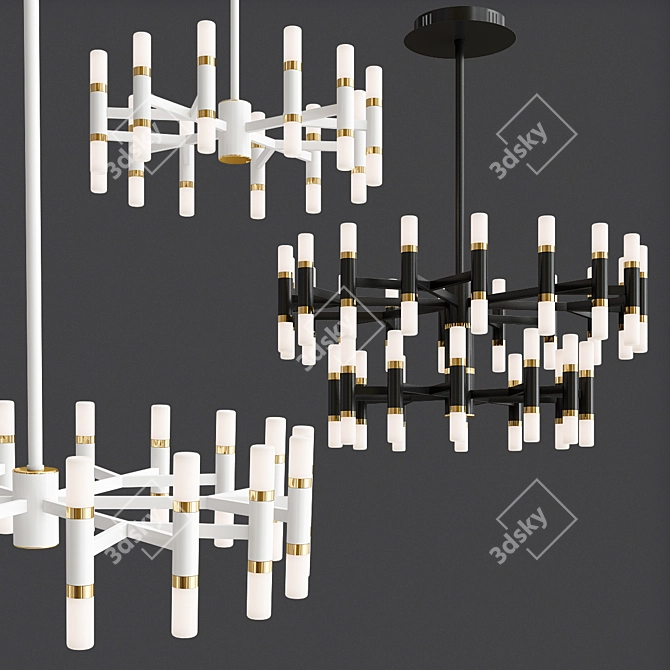 Modern LED Chandelier Collection 3D model image 1