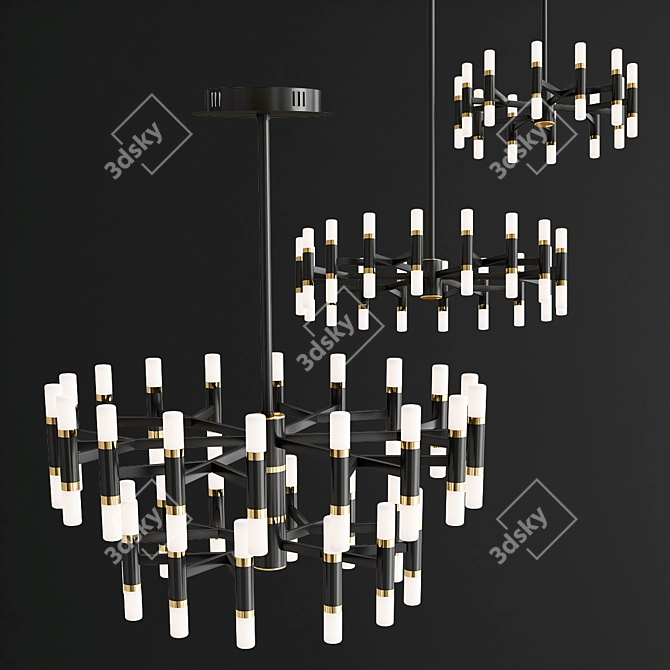 Modern LED Chandelier Collection 3D model image 2