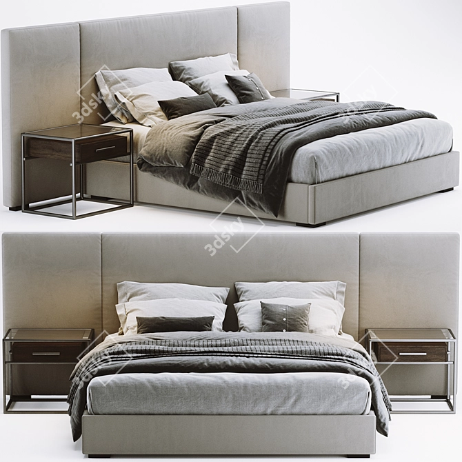 Indulge in Luxury with RH Modena Bed 3D model image 1