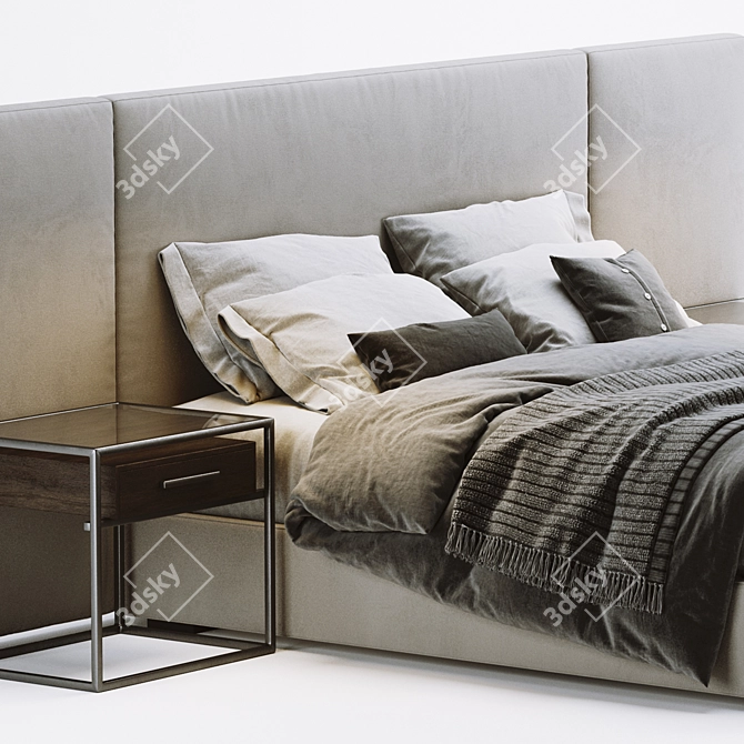 Indulge in Luxury with RH Modena Bed 3D model image 4