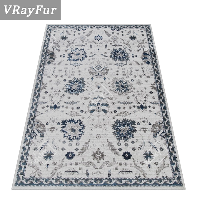 High Quality Carpet Set - 3 Variants 3D model image 2