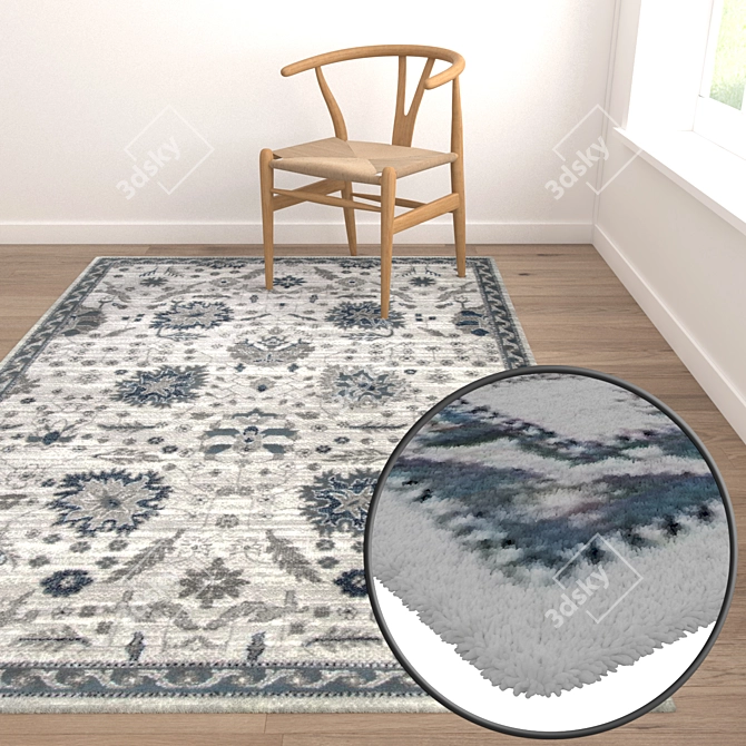 High Quality Carpet Set - 3 Variants 3D model image 5