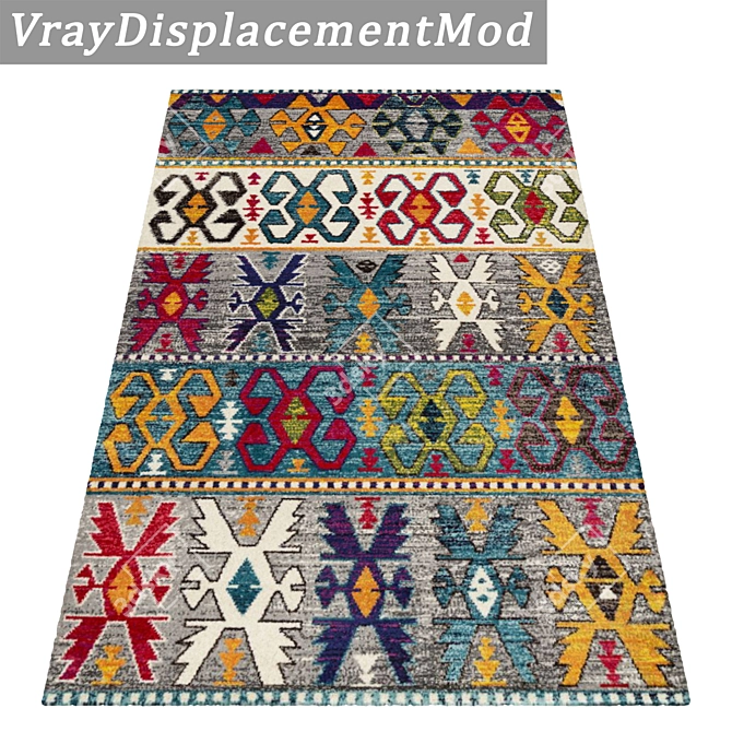 Luxury Set of 3 High-Quality Carpets 3D model image 3