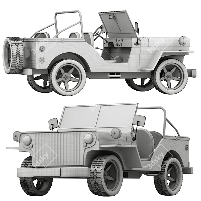 3D Model Willys - Realistic and Detailed 3D model image 4