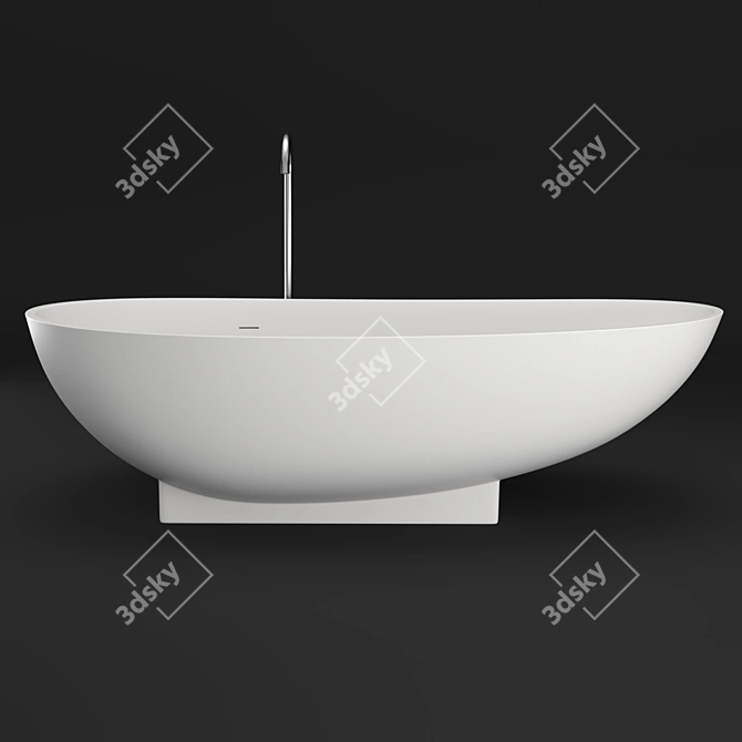 Luxury iS tone Freestanding Bath 3D model image 1