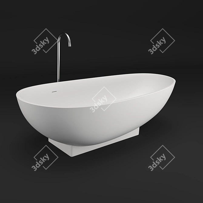 Luxury iS tone Freestanding Bath 3D model image 3