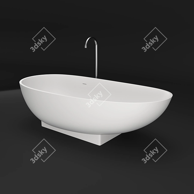 Luxury iS tone Freestanding Bath 3D model image 4